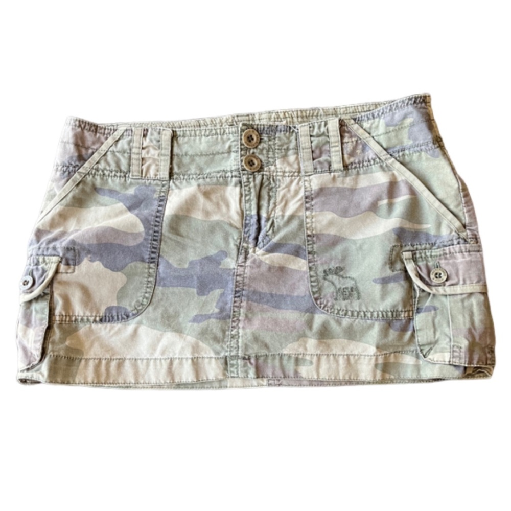 ABERCROMBIE & FITCH CAMO MINI SKIRT SZ 0